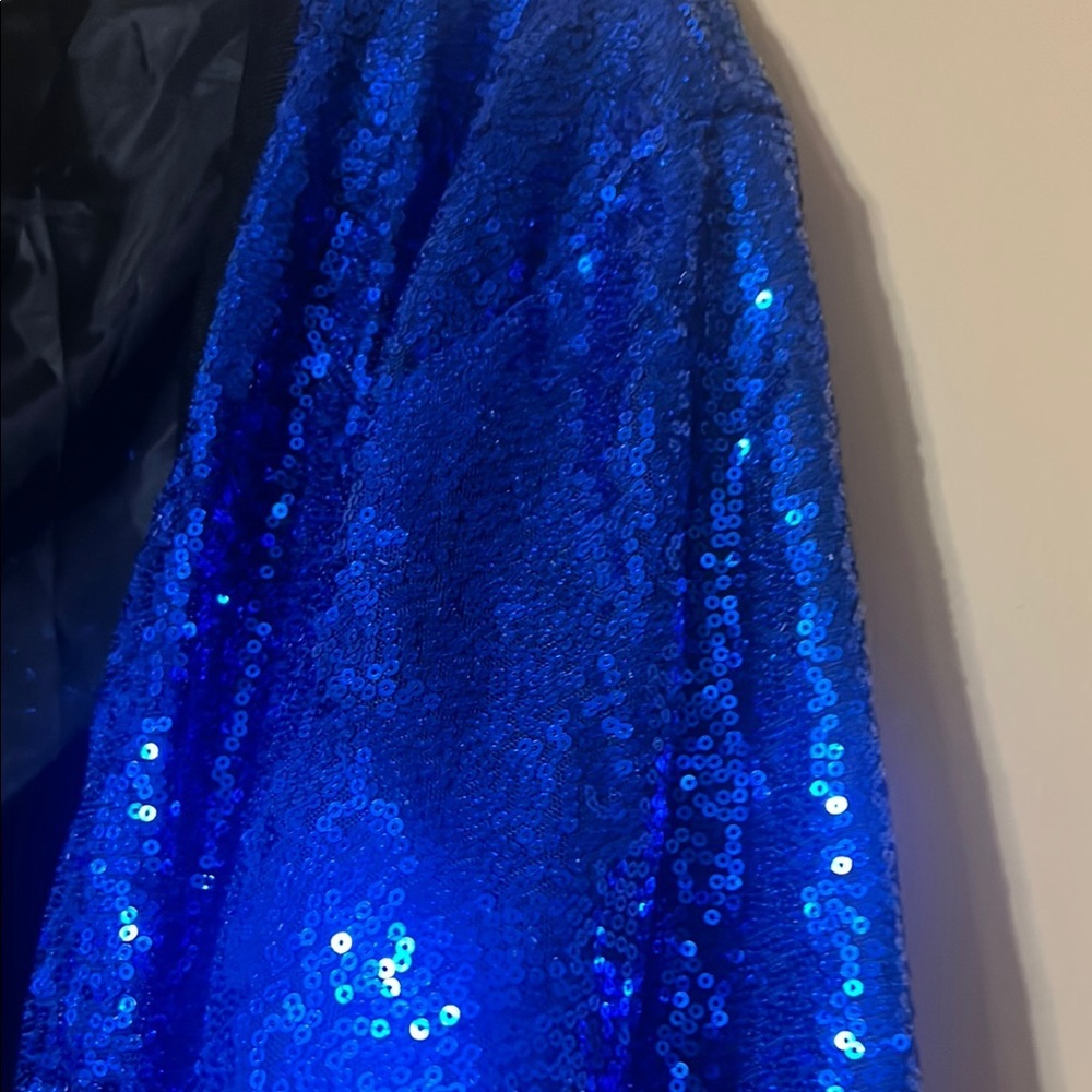Blue Sequin Women's Jacket - Picture 2 of 12